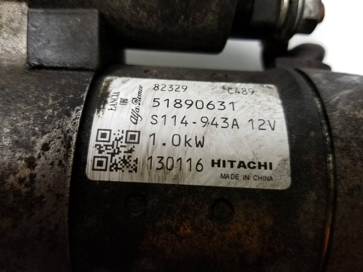 12-19 Fiat 500l 1.4l Starter Motor 51890631 OEM