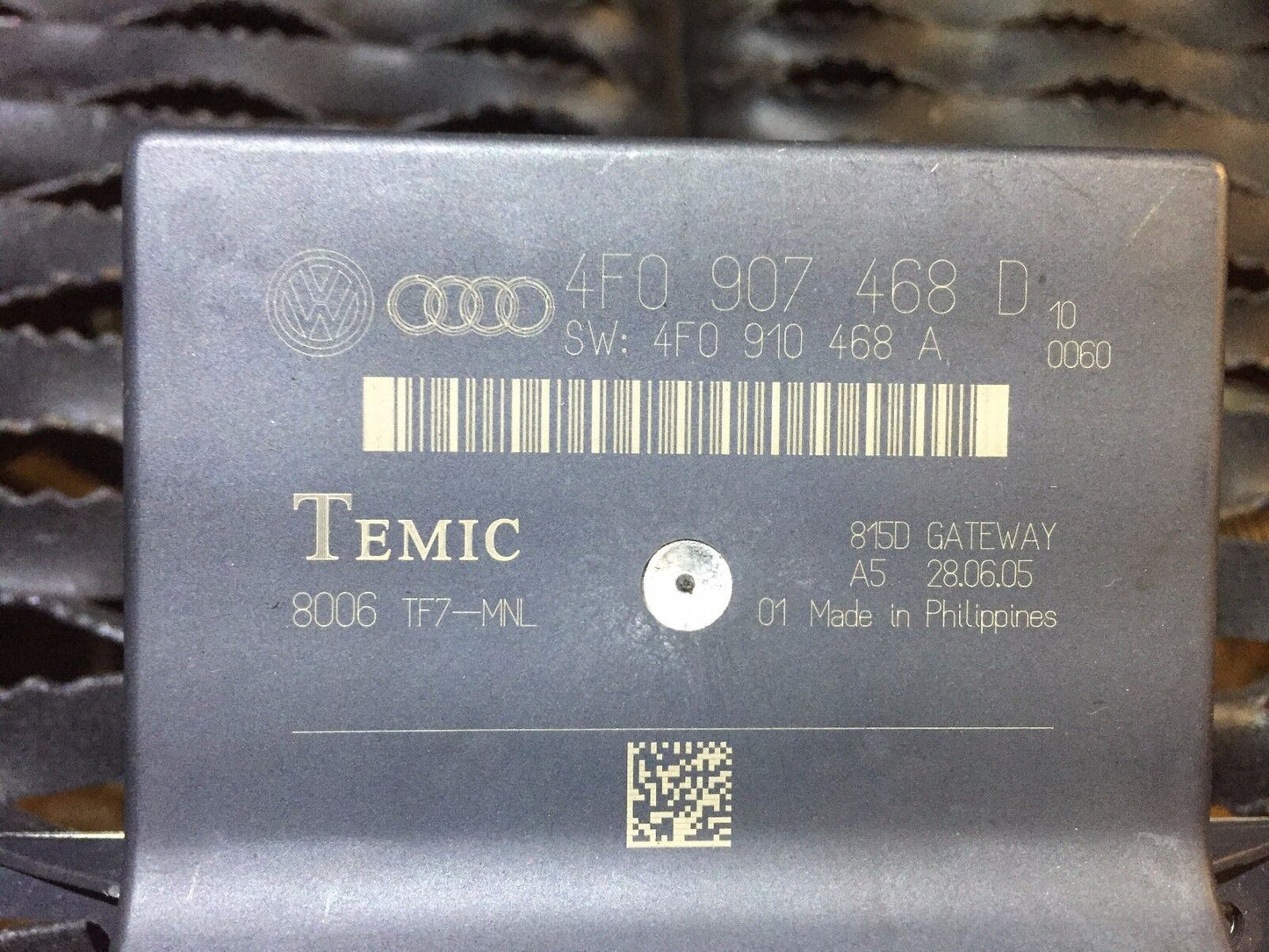 05 06 07 08 Audi A6 C6 Chassis Ecm Gateway Control Module Computer 4f0907468 OEM