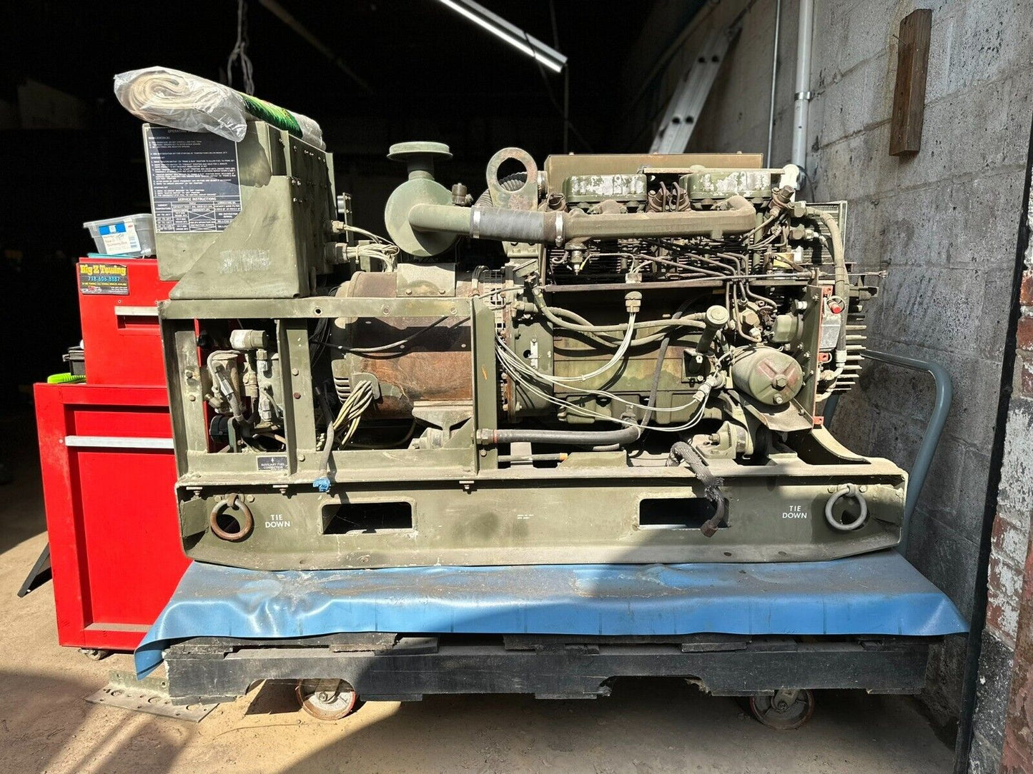 Diesel Engine Generator Mep-003a 10kw 60hz 6-hours Not Working.*need Fuel Line*