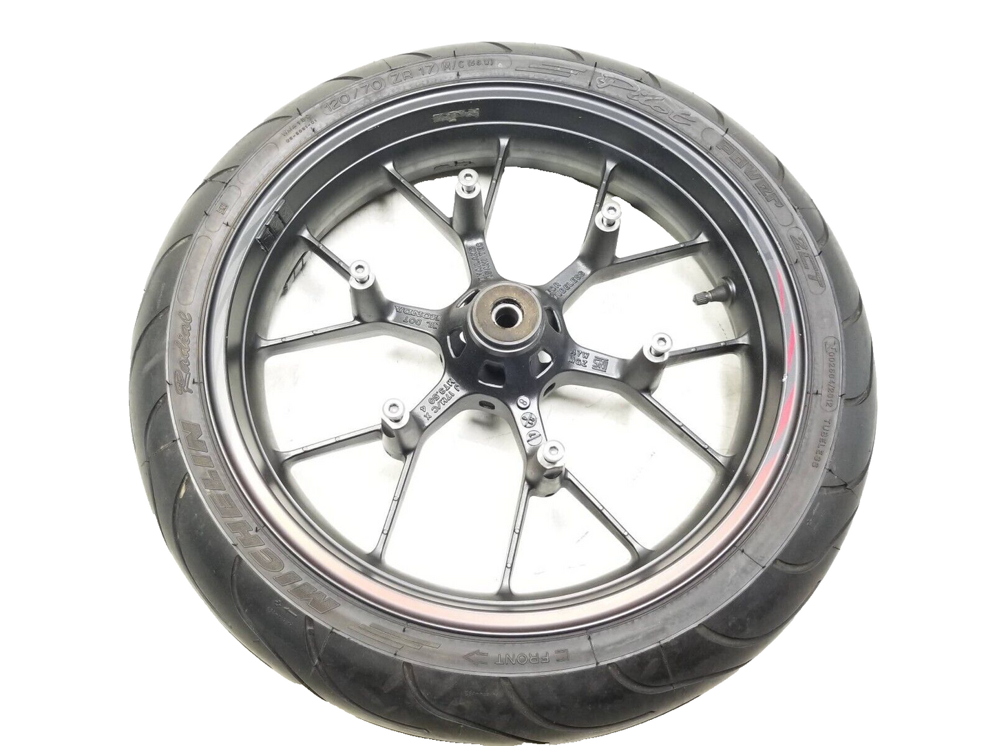 2019 - 2021 Honda Cbr500r Front Wheel Rim & Tire 120/70zr17 OEM