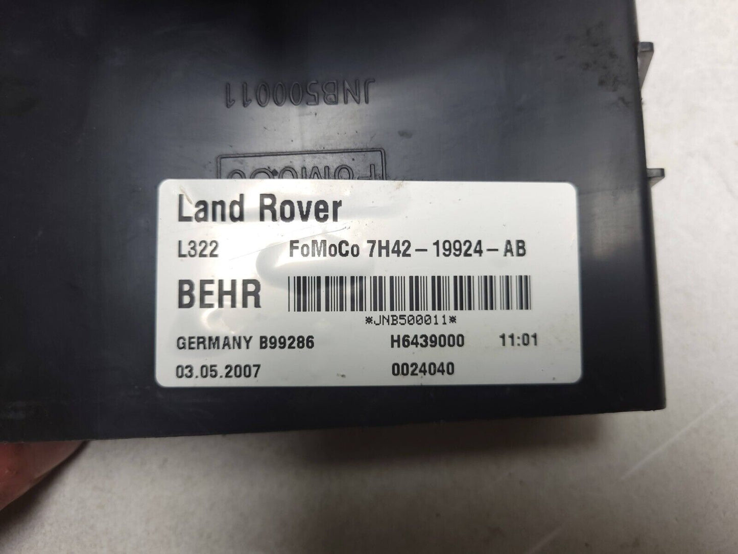 2006-2009 Range Rover Blower Motor Jnb500011 OEM