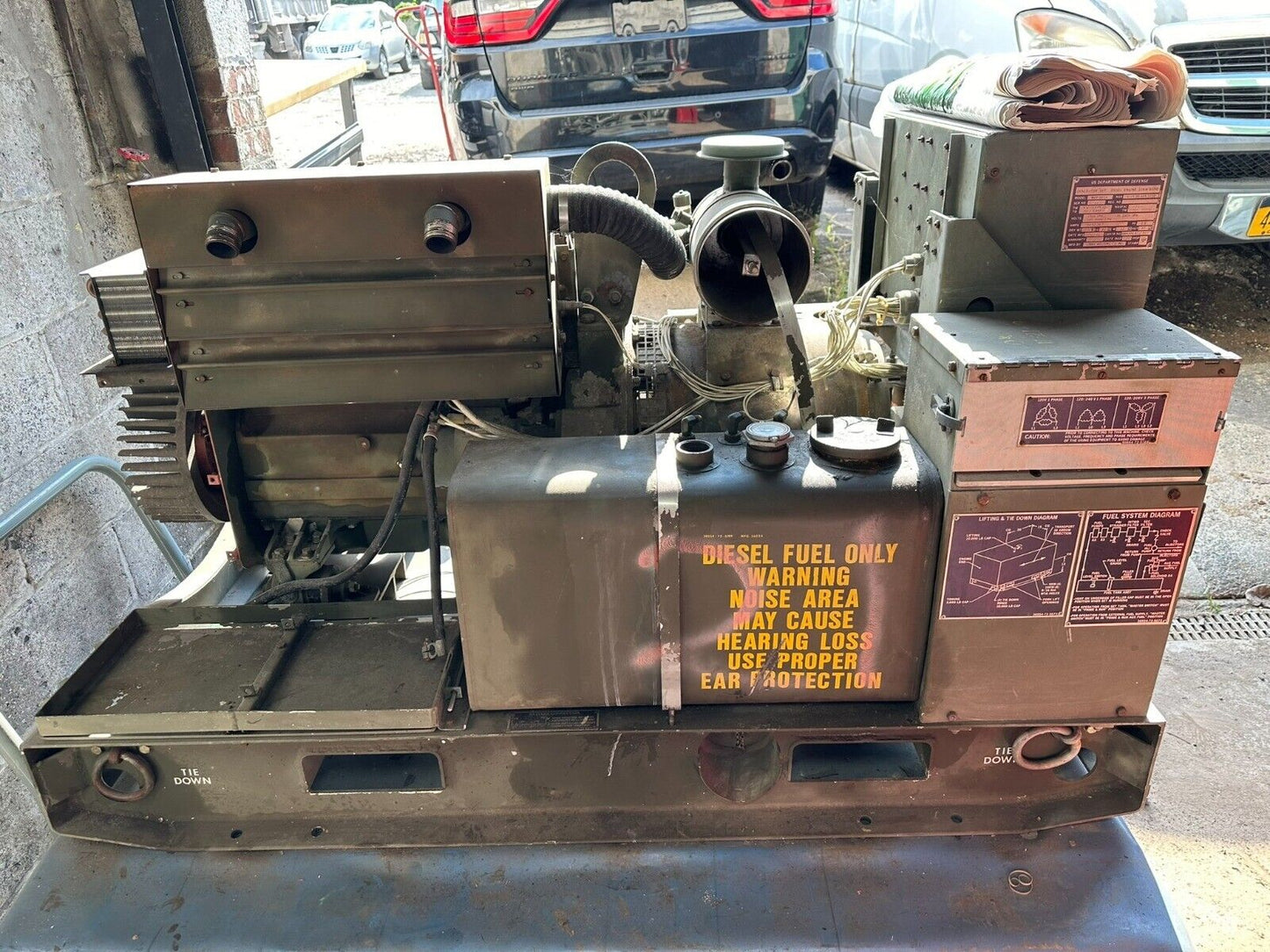 Diesel Engine Generator Mep-003a 10kw 60hz 6-hours Not Working.*need Fuel Line*