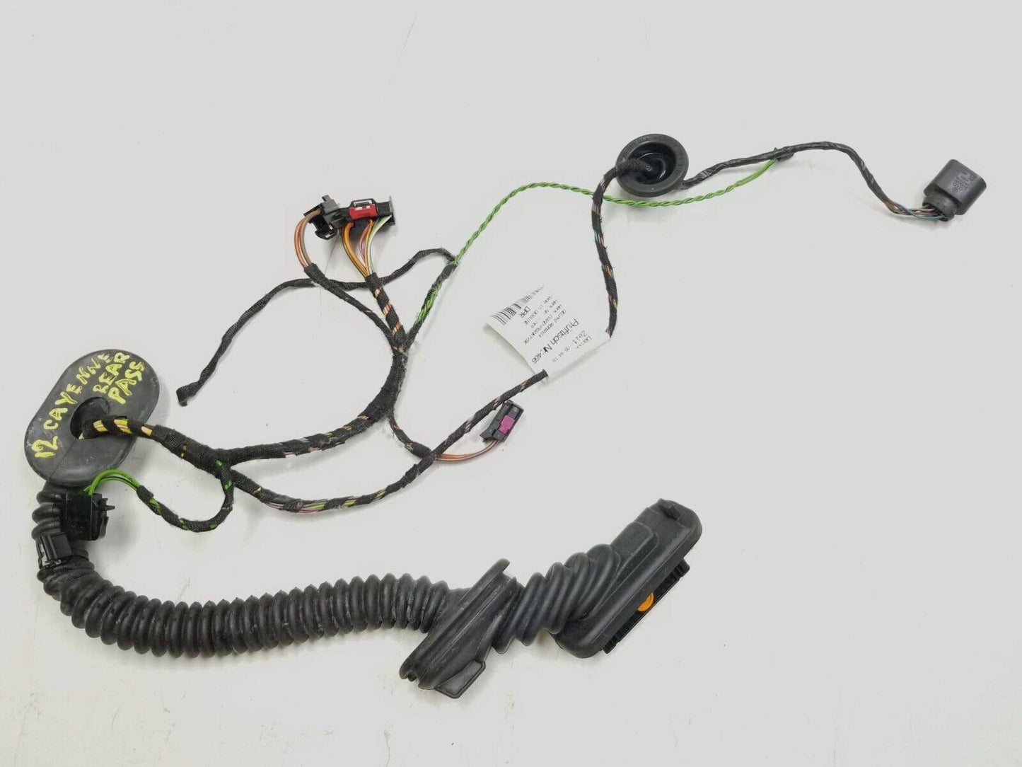 11-18 Porsche Cayenne Door Wire Harness Rear Passenger Side Right OEM