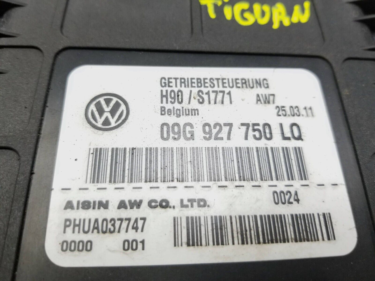 09 - 18 Volkswagen Tiguan Transmission Control Module Tcm 09g927750lq OEM