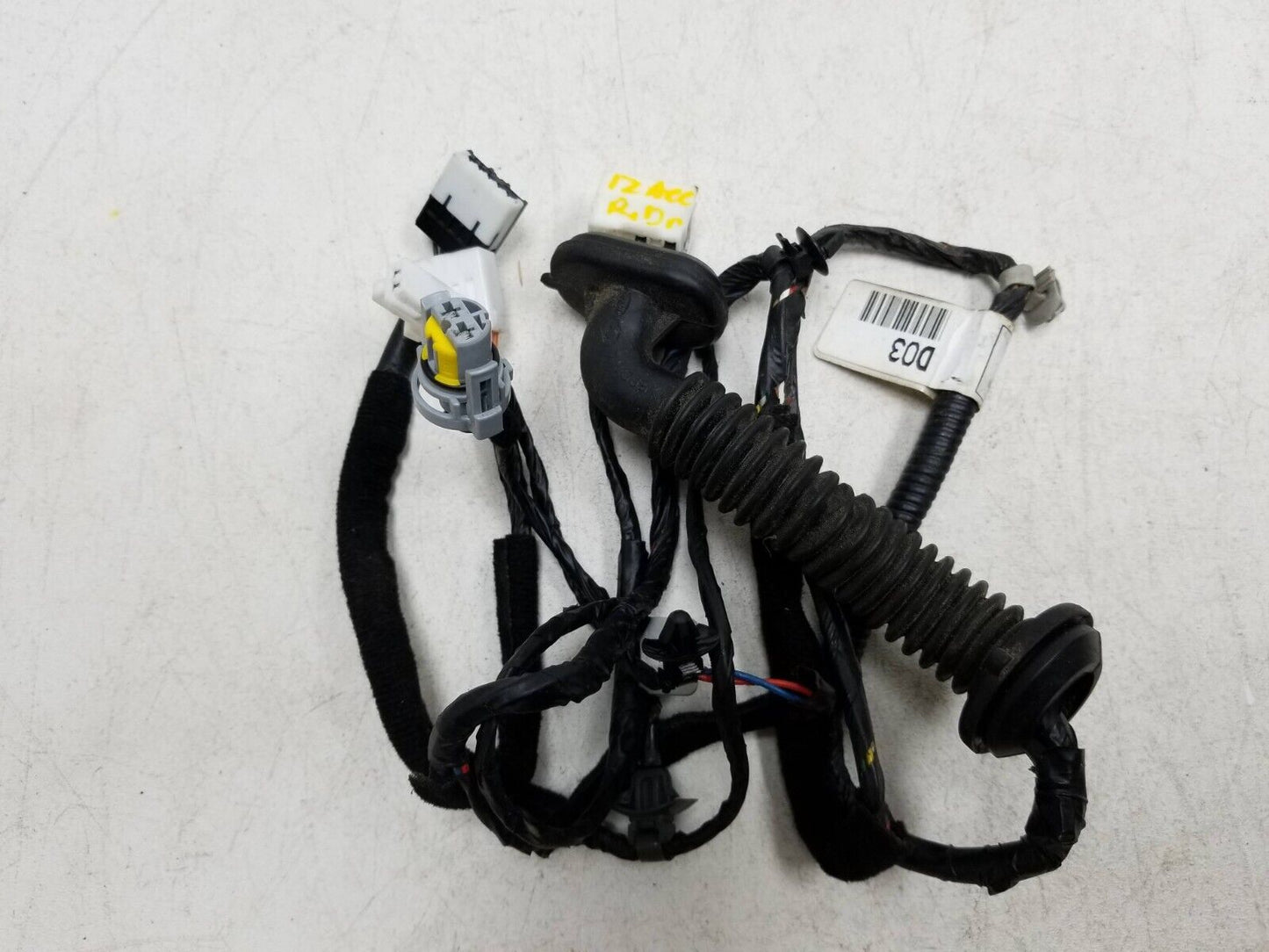 2012 - 2014 Hyundai Accent Door Wire Harness Rear Driver Side Left OEM