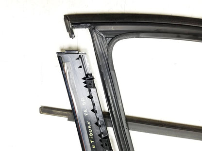 09-17 VW Tiguan Door Window Seal Belt Molding Pillar Trim Front Driver Side OEM