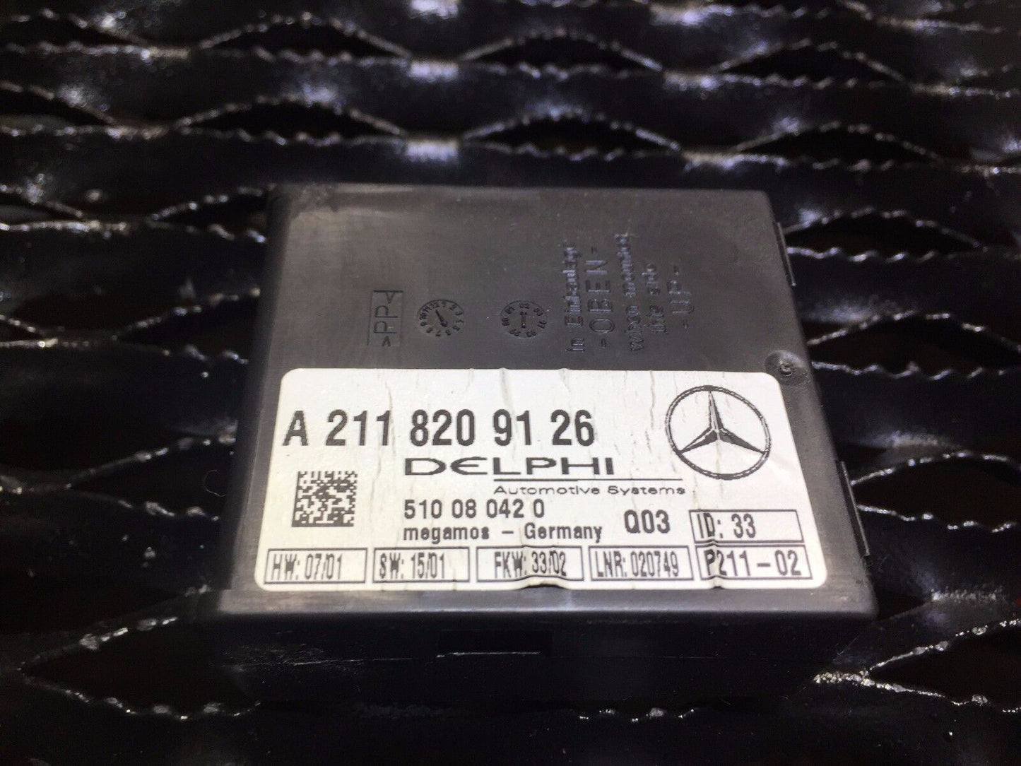 03 04 05 06 Mercedes C230 W203 Coupe Theft Locking Control Module OEM 77k