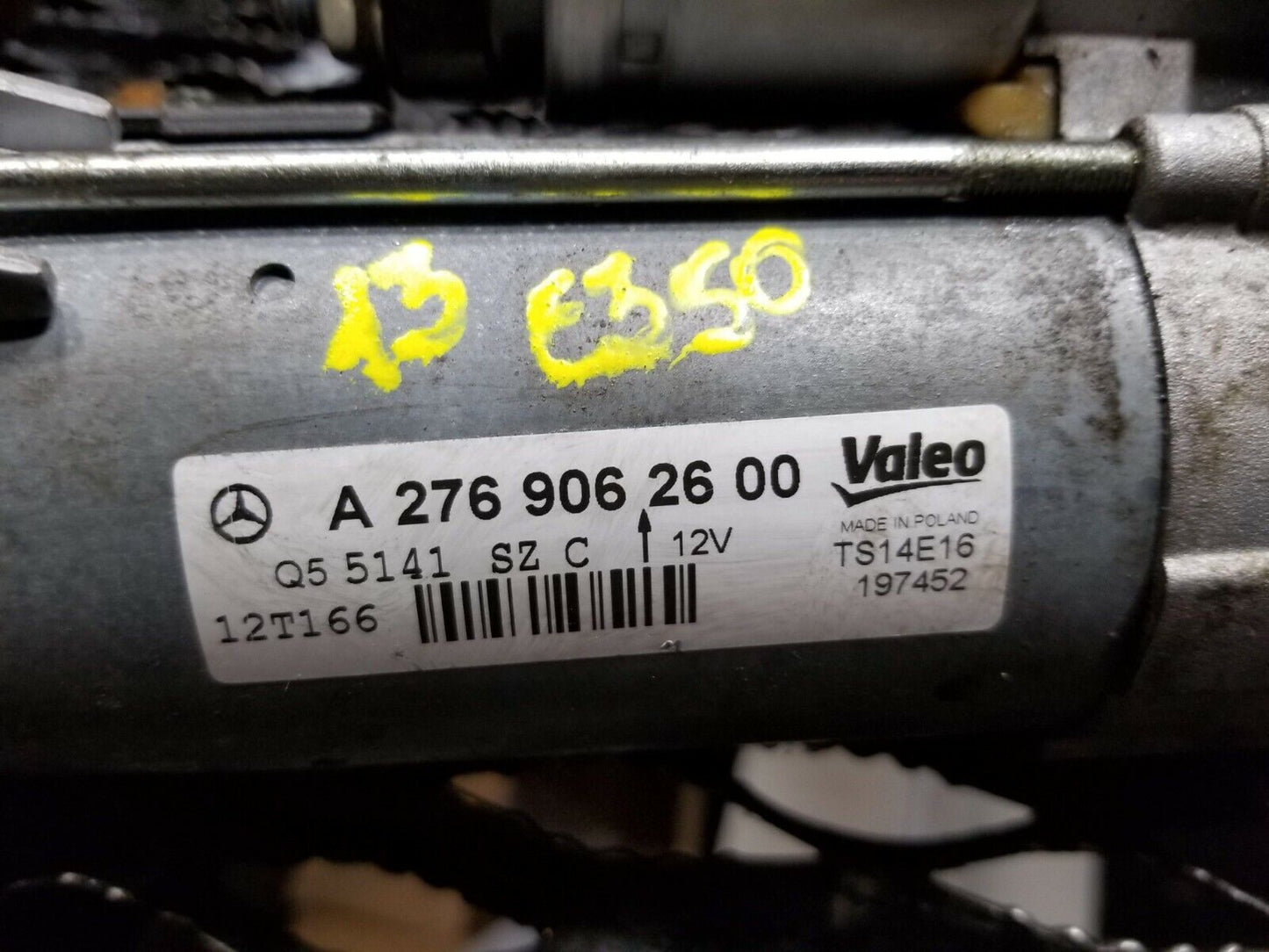 10 11 12 13 Mercedes W212 E350 Starter Motor OEM 39k