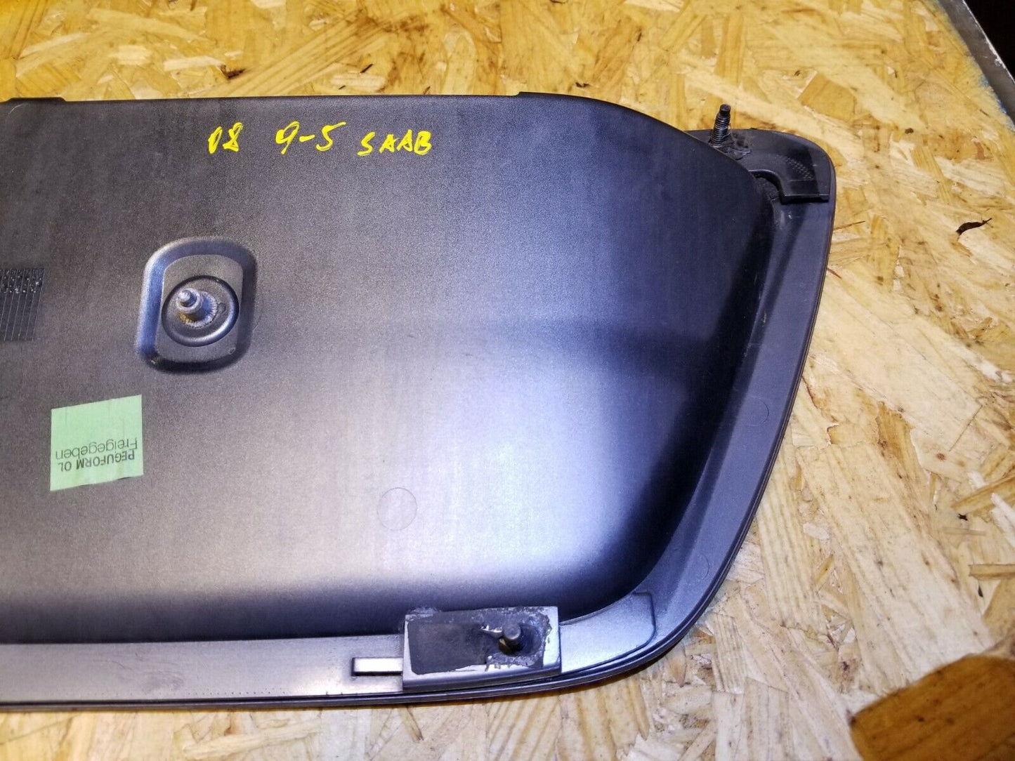 06 07 08 09 Saab 9-5 Sedan License Plate Holder Trunk Finish Panel Rear OEM