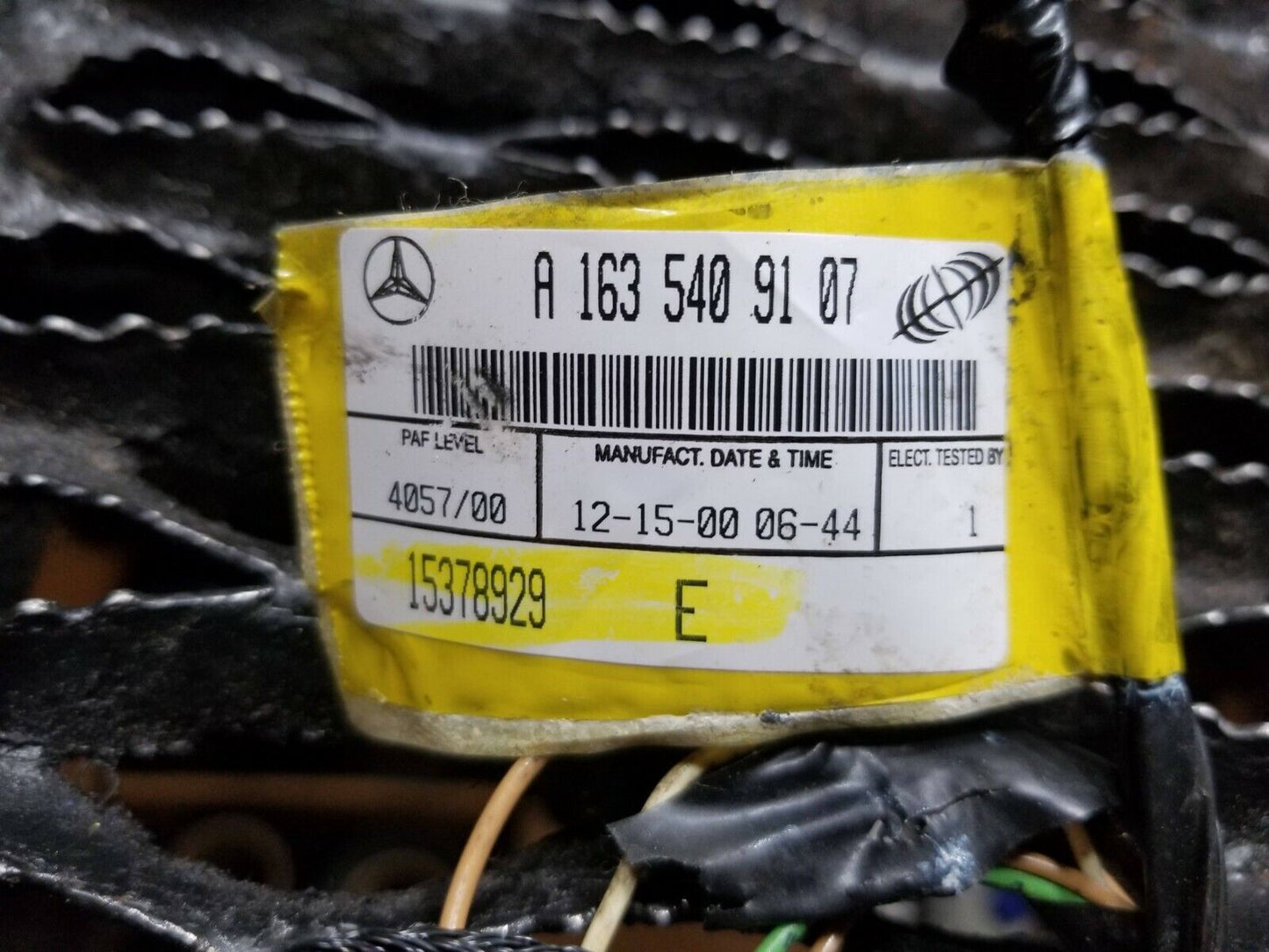 98 99 00 01 Mercedes W163 Ml320 Trunk Wire Harness OEM D34