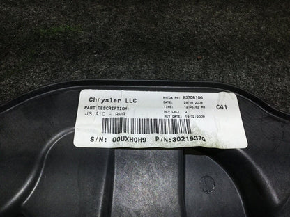 07 08 09 10 Chrysler Sebring Panel Carrier Plate Rear Passenger Rh Door OEM