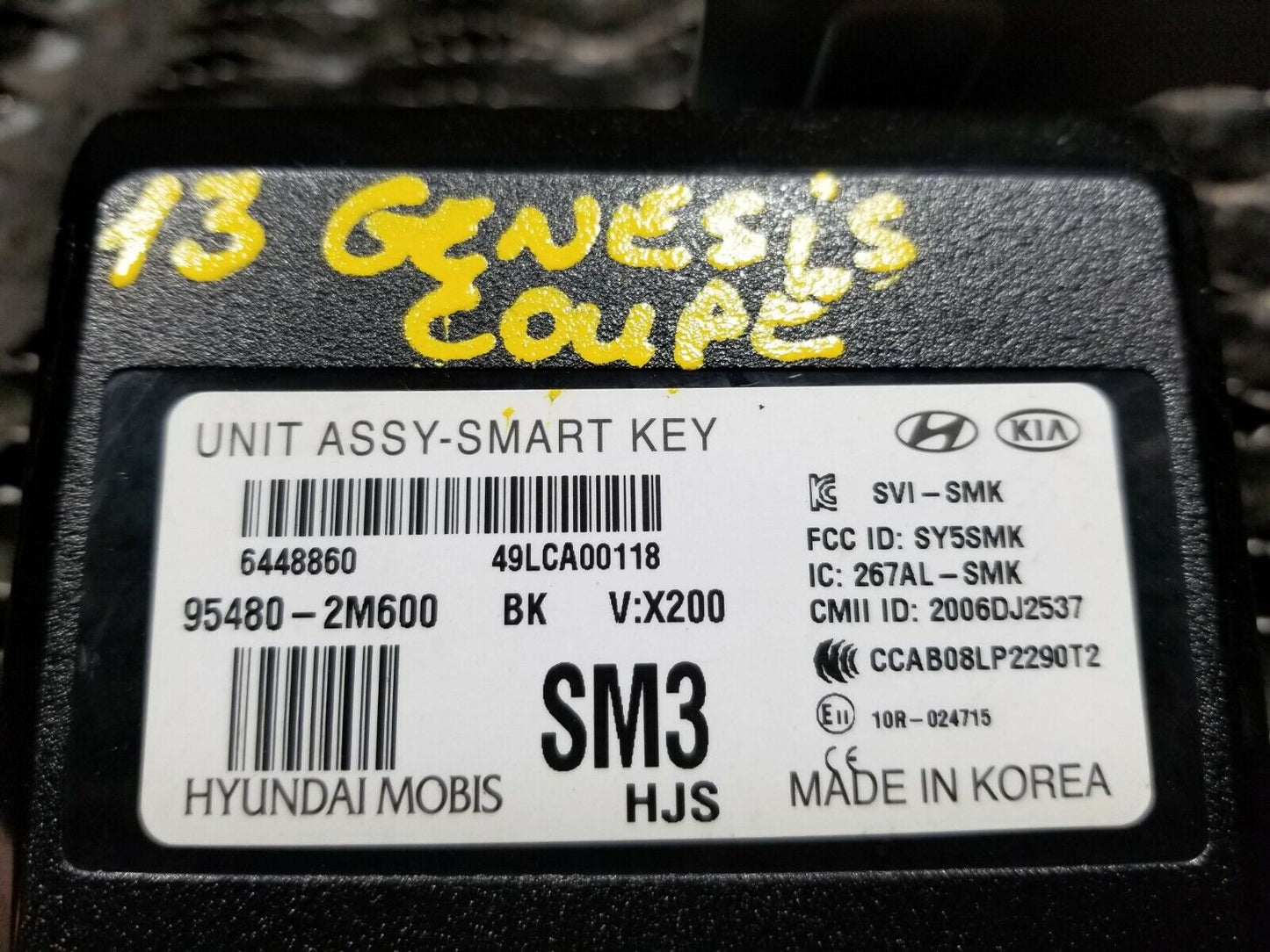13 14 15 Genesis Coupe Keyless Entry Control Module  OEM 51k