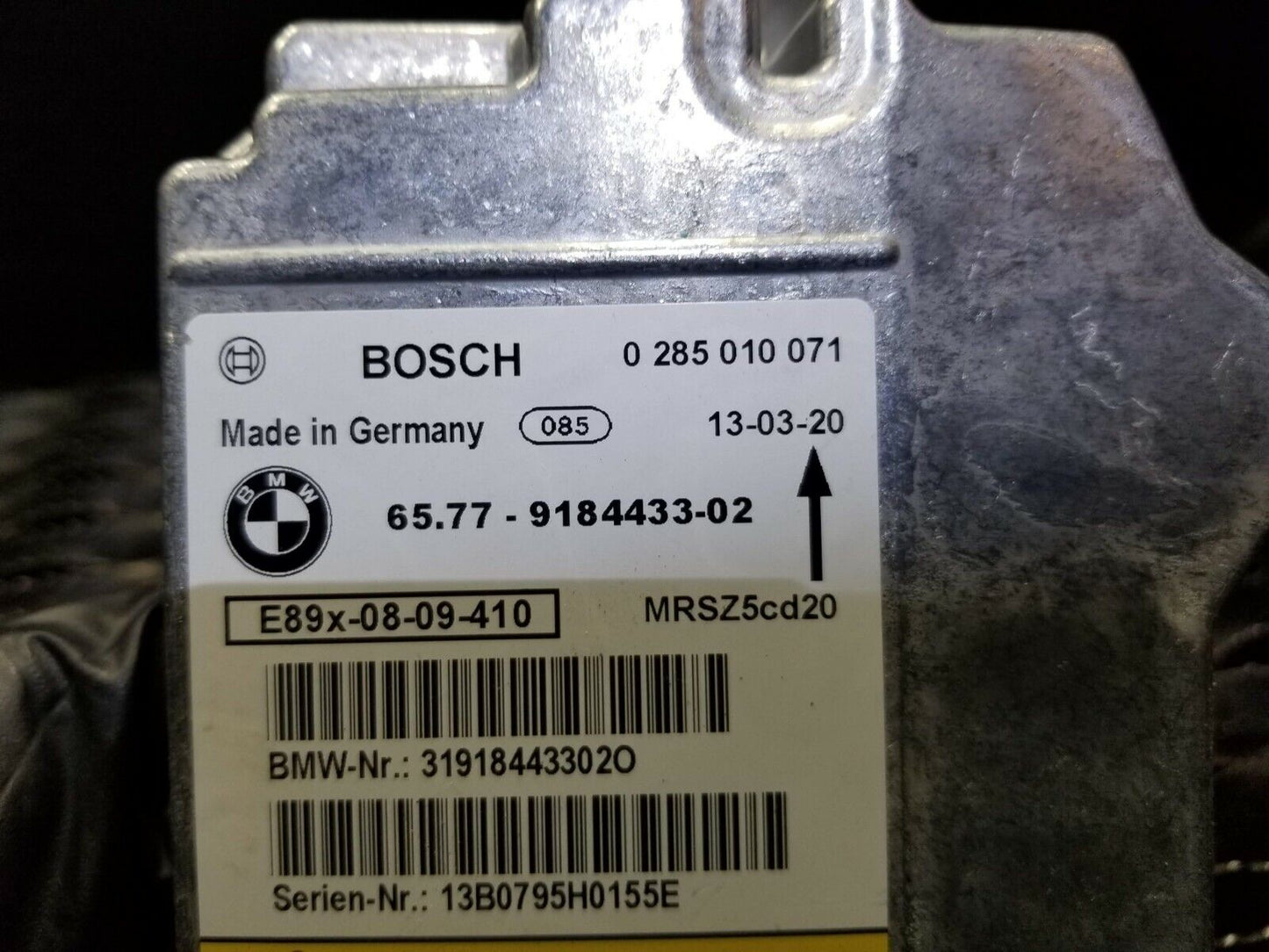 2011 2012 2013 BMW 128i 135i Srs Control Module Computer 9184433 OEM