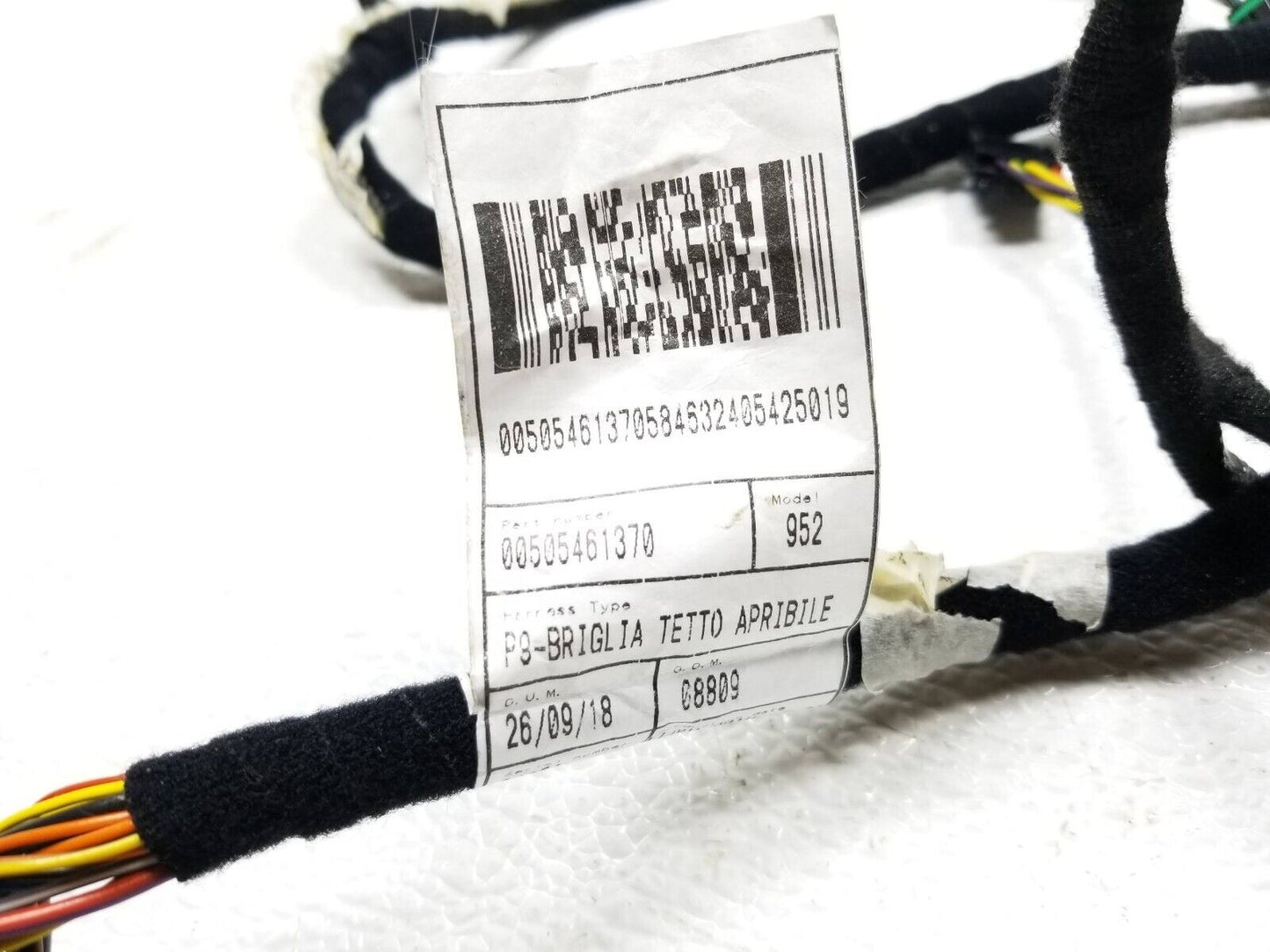 17 18 19 Alfa Romeo Giulia  Roof Wire Harness 00505461370 OEM