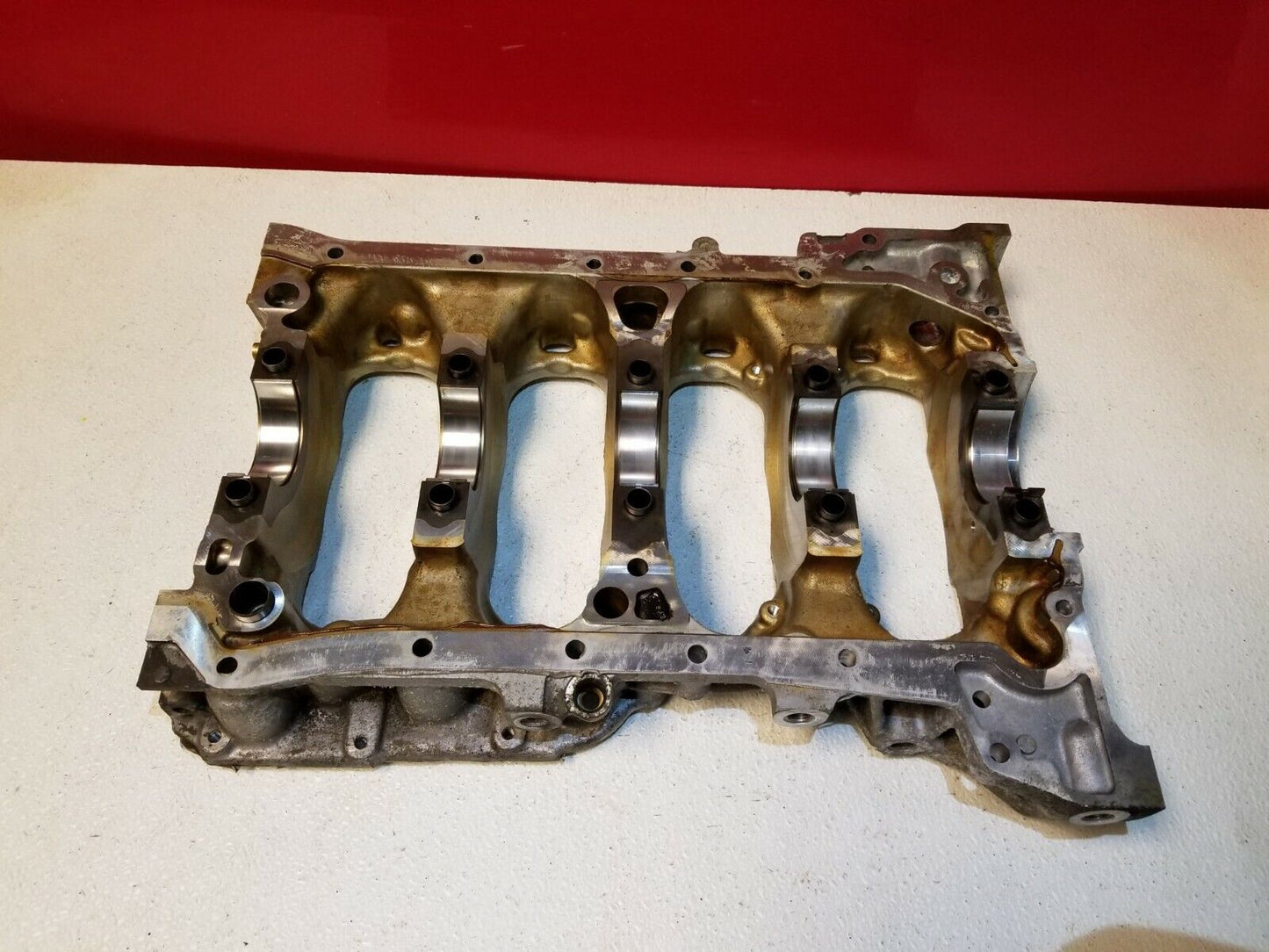 13 14 15 Honda Accord 2.4l Engine Crankshaft Housing Bracket OEM 54k Miles