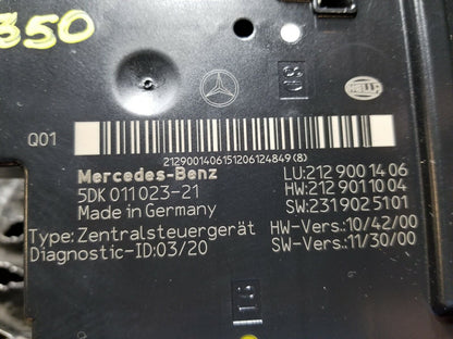10 11 12 13 Mercedes W212 E350 Fuse Box Sam Control Module Damage OEM 39k